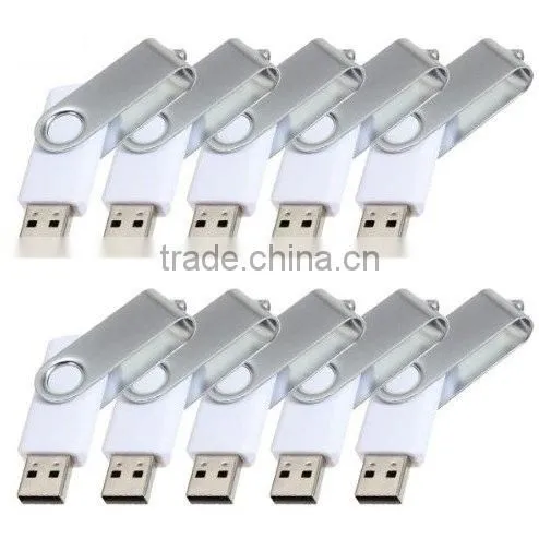 White USB Memory Stick Pendrive White Thumb Drive With Logo