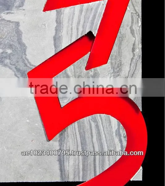 2014 Wall Clock, Unique Clock, Handmade Decorative Wall Clock With Stone Veneer and Acrylic Numbers photo-5