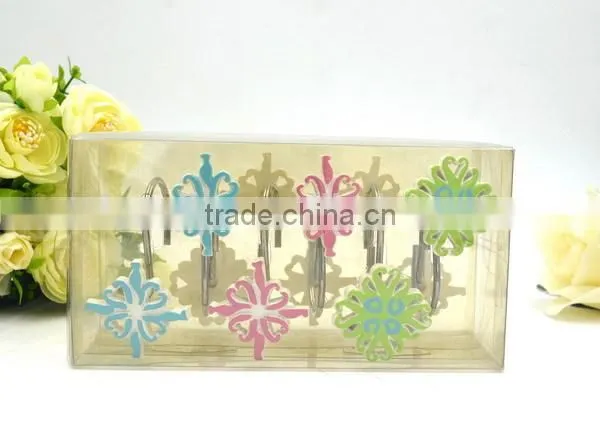 Pink Sphere Polyresin Bathroom Shower Curtain Hooks photo-2