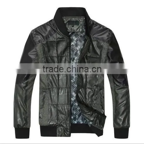 Stand Collar Plaid Jacket For Men photo-2