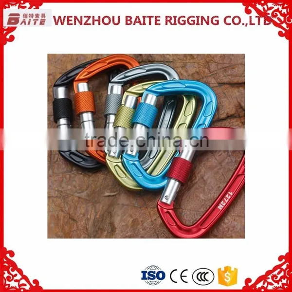 CE Mark Colorful Aluminum Snap Hook,Outdoor Sports Carabiner With Snap Hook Breakign Load 2600kg For Climbing Use photo-4