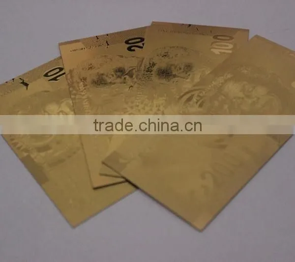 24k Gold Foil Banknote for South African Reserve Bank Collectable Bank