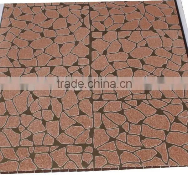 Transfer Printing Gold Design Plastic Ceiling Sheet,pvc Ceiling Panel, Pvc Wall Board T005 photo-5
