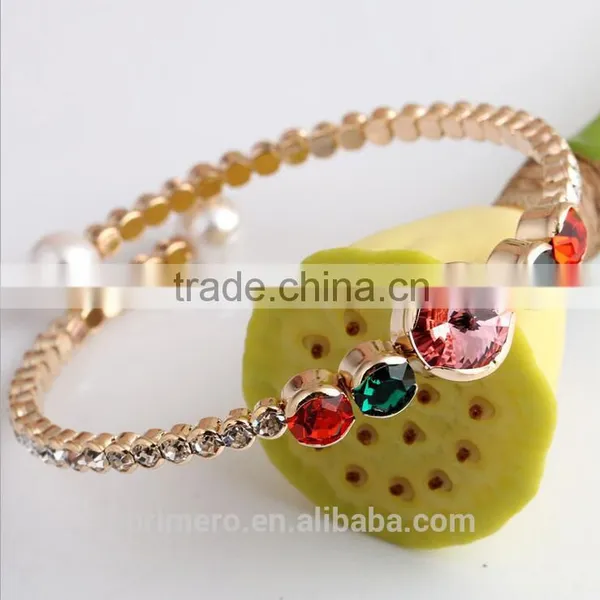 Women Jewelry 18K Rose Gold Austrian Crystal CZ Diamond Bracelets & Bangles photo-2