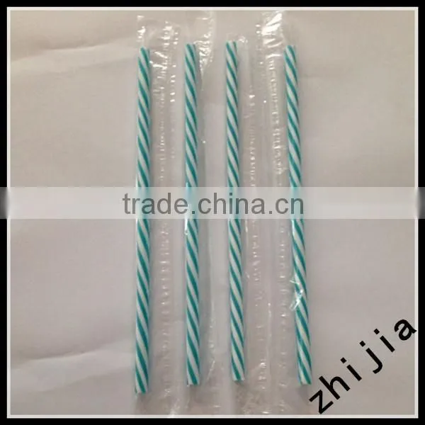 Double Colour Plastic Striped Drinking Straw photo-5