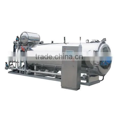 Can Tin Fruit Juice Glass Bottle Jar Plastic Bag Steam Electric Water Sterilization Machine Retort Machine Sterilizer