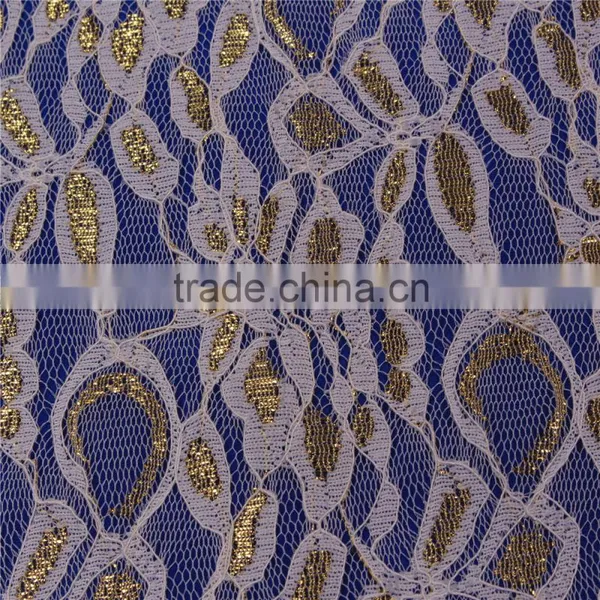 High Quality Indian Metallic Lace Fabric for Ladies Party Evening Dress photo-5