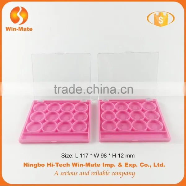 New Arrival Plastic Pink 12 Color 117*98*12 Cosmetic Packaging Eyeshadow Make-up Case photo-3