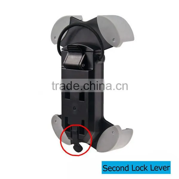 Never Fall Down Metal Universal Smart Phone Golf Cart Stroller Scooter Bike Mount for 3.5-5.5" Phone Bicycle Holder With Strip photo-4