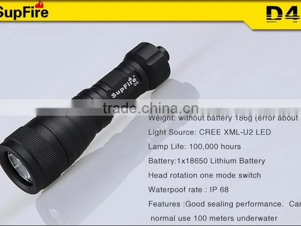 SupFire Diving LED Flashlight D4 With One Mode photo-2