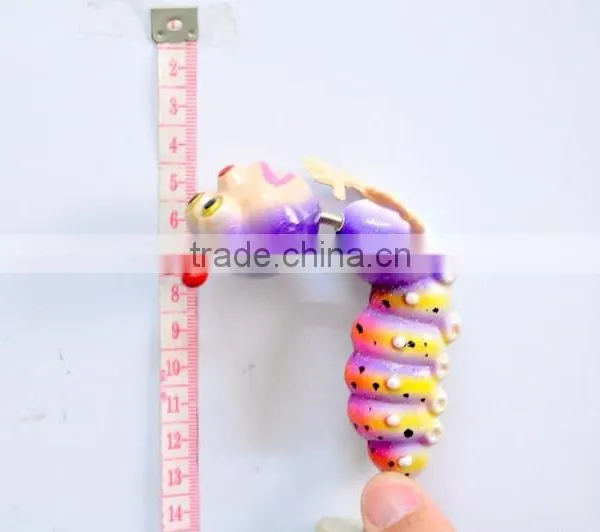 Pearl Powder 4 Inch Plastic Caterpillars Promotional Magnetic, Kids Educational Outdoor Toys photo-3