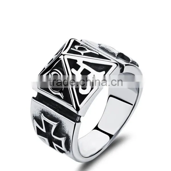 New Products 2016 Unique Design Catholic Religion Stainless Steel Class Ring for Men photo-2