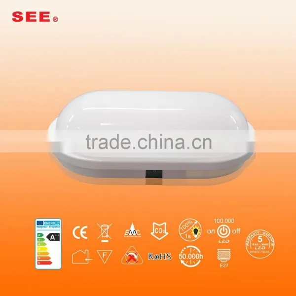 2015 Led Bulkhead pc Microwave 15w IP65 Outdoor CE Rohs