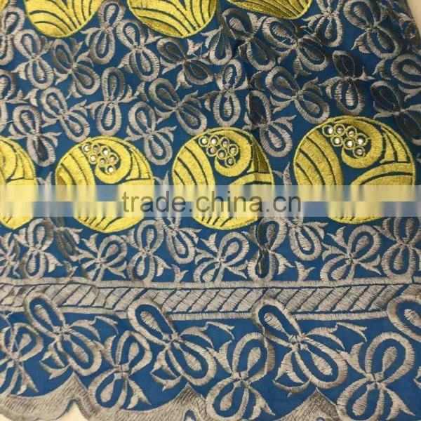 2015 Popular Design Nigerian Style Charming Big Voile Lace Polish Lace for Birde photo-3