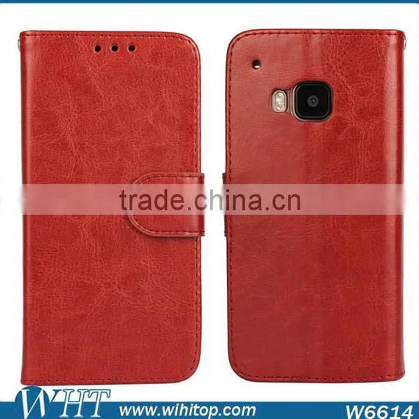 New Phone Case 2015 Hot Sale for HTC One M9 Wallet Case PU Leather Flip Cover photo-3