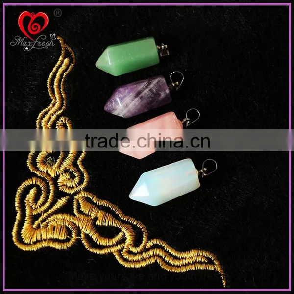 American Popular Druzy Stone Quartz 7 Chakra Pendant Necklace Crystal Quartz Healing Point Chakra Pendant