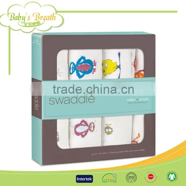 MS-48 Anti-bacterial Organic Cotton Baby White Bamboo Fabric Muslin Aden Anais Supplier's Choice