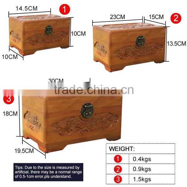 Antique Storage Jewelry Case Carved Wooded Storage Jewelry Box photo-2