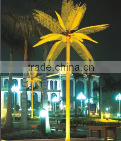 Energy-saving artificial big trees with LED lights artificial lighted ornamental tree for sale