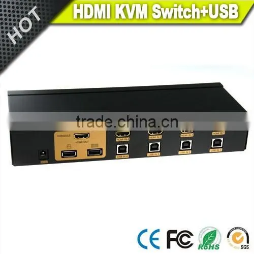 Vision New Arrival 4ports USB HDMI KVM Switch in Metal Box photo-2