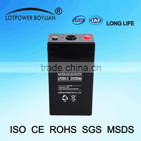 High Discharge Rate 2v 200ah Eps Vrla Battery