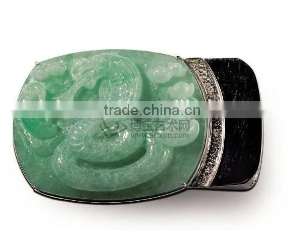 Natural Jade Stone Carving Belt Buckle photo-4