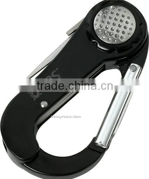 4 In 1 Multi Function Carabiner With Divot Multi Tool And Cigar Cutter