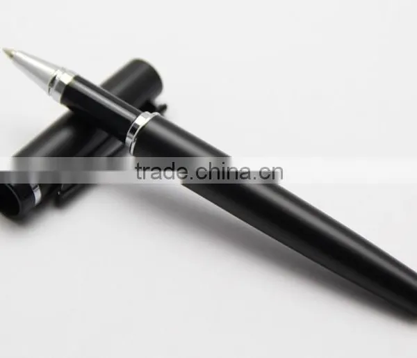 Black Silver Ring Roller Metal Pen photo-2