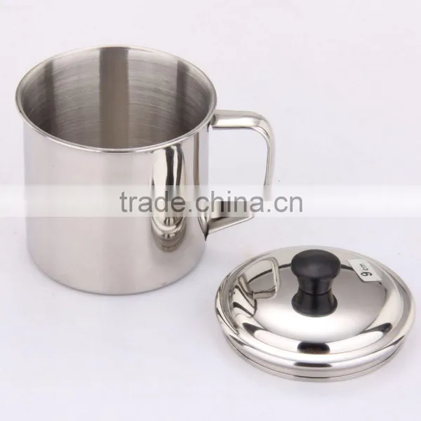 Stainless Steel Tableware Mug With Lid