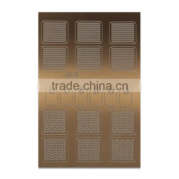 Hollow Out Peel Off Metal Finger Nail Stencils photo-2