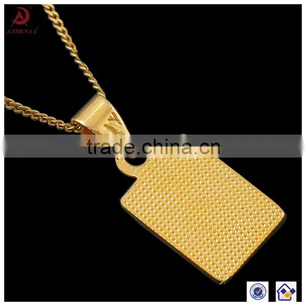ATHENAA Gold Plated Copper Square Shape Essential Oil Pendant China Importer Jewelry photo-4