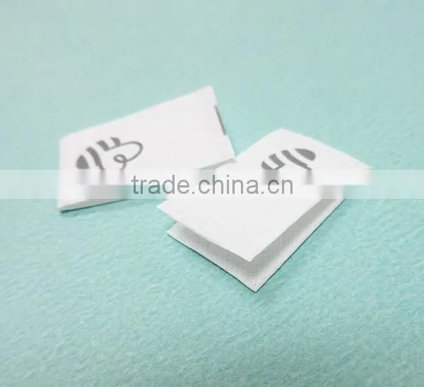 High Quality Soft Feeling Dull Satin Printed Baby Garment Main Label photo-2