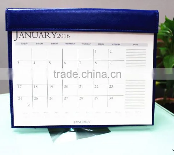 2016 Leather Table Calendar /wall Calendar, Custom Dairy for Gift photo-3