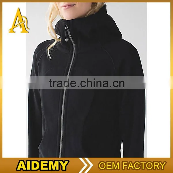 Custom Black Zipper up Sports Wear Manufacturer Plain Slim Fit Hoodies photo-4