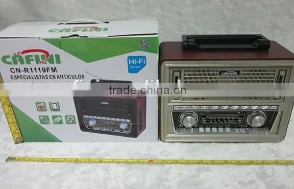 Hot Vintage Wood Portable Radio With Mp3 Player and Speaker photo-2