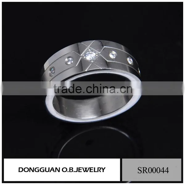 Stainless Steel Fashionn Stone Ring Designs for Men/316L Stainless Steel Ring With Black photo-6