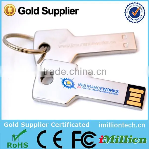 Wholesale Free Custom Logo Keychain Mini Metal USB Pen Drive 1GB 2GB 4GB photo-3