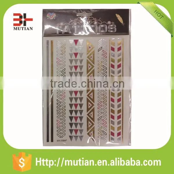 Bulk Wholesale Waterproof Metallic Temporary Tattoo Sticker photo-5