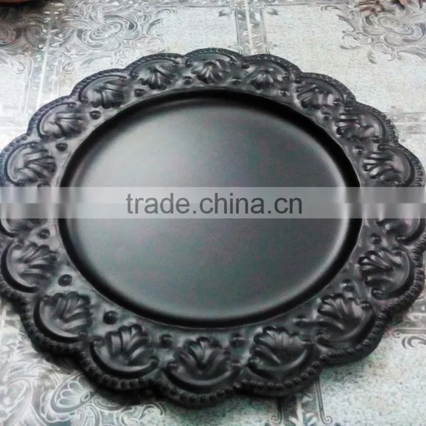 Hot Wedding Designer Black Charger Plate