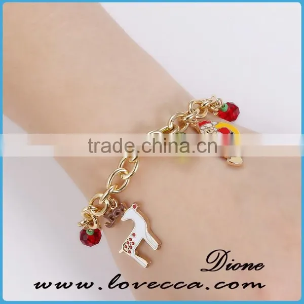 Fashion Design Various Colorful Charm Bracelet ,snowman,deer,XMAS Tree Charms photo-2