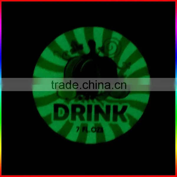 Drinking Bottle Cap Glow in the Dark Epoxy Sticker photo-3