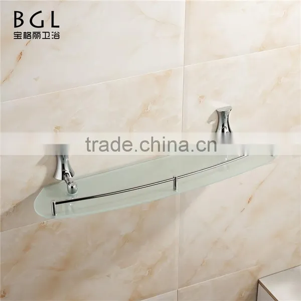 News Modern Bathroom Accessories Hardware Zinc Alloy Items Glass Shelf