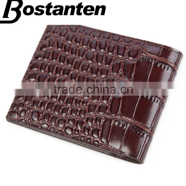 Branded Alligator Pattern Top Grain Leather Men Wallet With Good Quality photo-2
