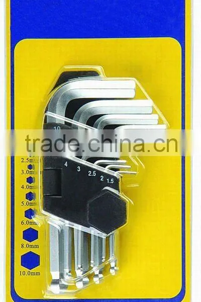 The High Quality and The Hot Sale BH9001C 9PCS Ball Head Hex Key Wrench Set