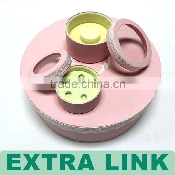Luxury Pink Color Kawayi Cute Round Perfume Display Package With Velvet Insert photo-3