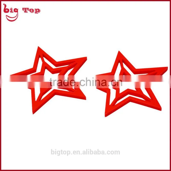 BT0189 Wholesale Silicone Star Shapes Heat Resistant Table Mat Silicone Trivet Pot Holder Silicone Cup Mat photo-2