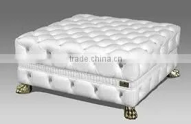 Fashion Fabric Storage Stool Crystal Button Ottoman