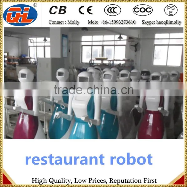 Intelligent Robot With Ording Meals | Waiter in Restaurant
