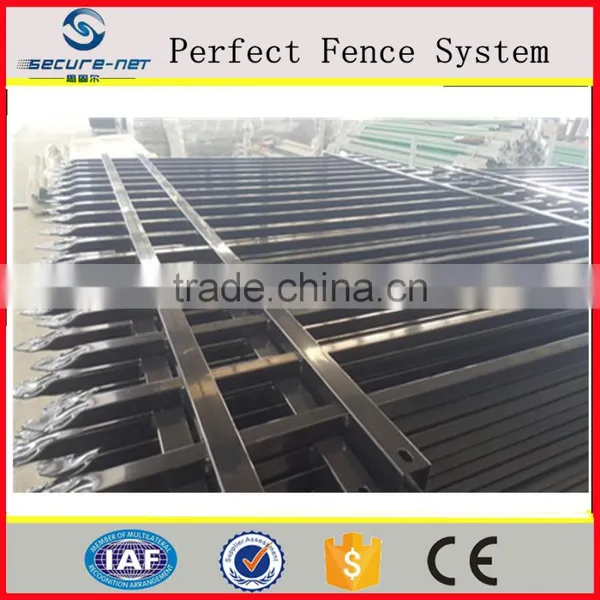 China Professional Factory Steel Tubular Fencing, Galvanized Wrought Iron Security Fence, Galvanized Iron Railing photo-3