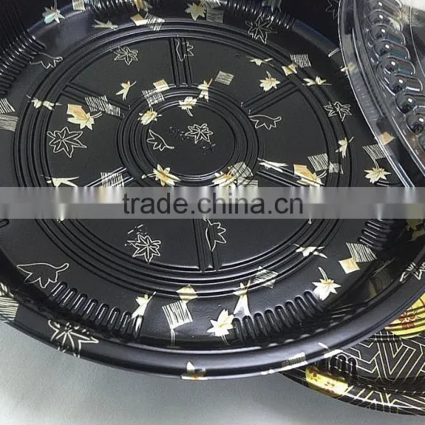 Disposable Sushi Tray Sushi Round Tray Plastic Take Away Food Tray photo-3
